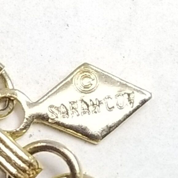 Vintage Sarah Coventry Gold Tone Rhinestone Spiral Collar Necklace, Adjustable - Picture 3 of 6